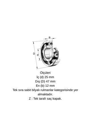 Ors 6005 Zz G100 C3 Bilya 25x47x12
