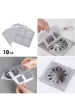 Ollevra Banyo Ve Mutfak Lavabo 10'lu Koku Önleyici Ve Haşere Böcek Önleyici Gider Filtresi Gri