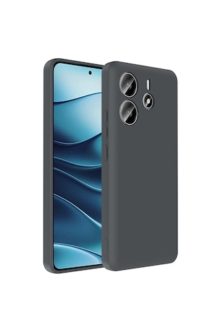 Xiaomi Redmi Note 14 4g Kılıf Kamera Korumalı Kartlık Hazneli Zore Vitra Kapak Gri