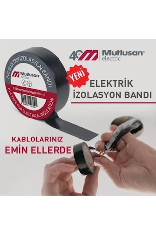 Mutlusan İzolebant 19 Mm Elektrik Bandı Siyah