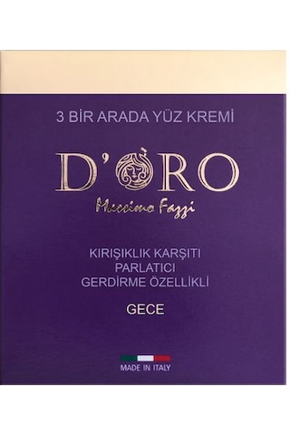 Doro Massimo Fazzi 3'ü 1 Arada Gece Yüz Bakım Kremi 50 ML