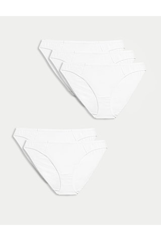 Marks & Spencer 5'li Dikişsiz Bikini Külot Seti T61004287 Beyaz