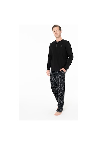 U.s. Polo Assn. Erkek Siyah Pijama Takım Siyah