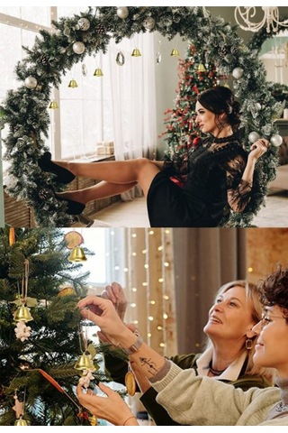 Noel Çam Ağacı Süsü 12 Li Sarı Kurdeleli Çan Zili Şık Yılbaşı Çam Ağacı Süsleri 3 Cm Ev Ofis Dekoru Çok Renkli