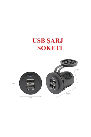 Usb Soketi. Usb Şarj Soketi. 12V/24V