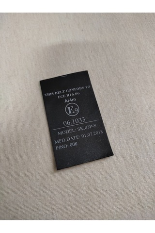 Araç Emniyet Kemeri E Sertifika Etiketi 2 Adet