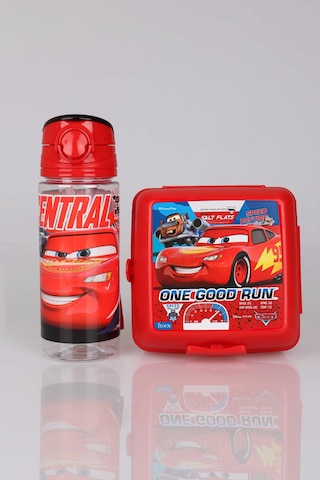 Lisanslı Cars Trıtan Matara 500 Ml Ve 2 Katlı Beslenme Kabı/lunch Box Seti Altın