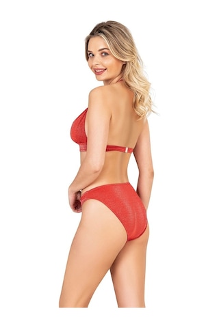 Endeep Kadın Zincir Aksesuarlı Kırmızı Bikini Takımı