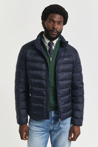 Gant Erkek Regular Fit Dik Yaka Kapitoneli Şişme Mont - Lacivert Evenıng Blue