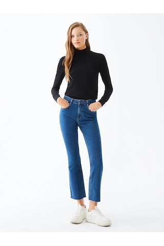 Ltb Lynda X Yüksek Bel Geniş Paça Cropped Flare Kadın Jean Pantolon 010095156215463 - 53009 001