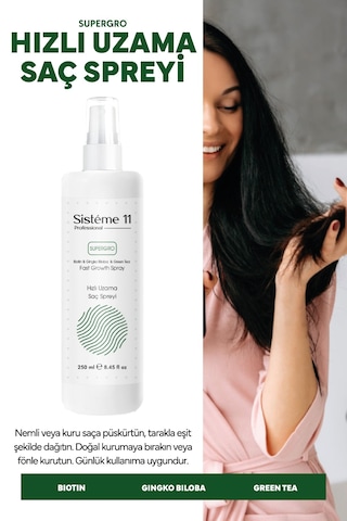 Sisteme 11 At Kuyruğu Saç Spreyi Hızlı Uzamaya Yardımcı 250 Ml