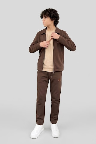 Modanino Erkek Çocuk 3'lü Takım Ceket+t-shirt+alt 6-16 Yaş 12770smp Koyu Kahverengi
