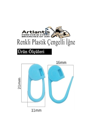 Plastik Çengelli İğne 50 Li 1 Paket Örgü Ayracı Renkli Oval Çengelli İğne Klips İlmek Sabitleyici Belirleyici İp Tutucu