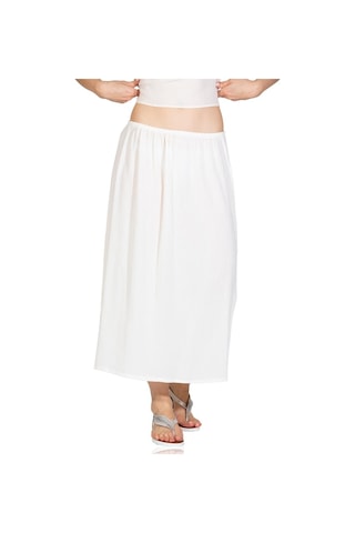 Jüpon Şile Bezi Pamuk Uzun Etek Astarı Tam Boy Jipon Krem Krm