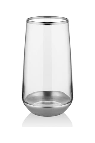 The Mia Glm0010 Glam Su Bardağı Uzun 6 Parça Gümüş