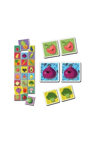 Memory Game Hafıza Oyunu Eşleştirme Kartları Meyveler ve Sebzeler