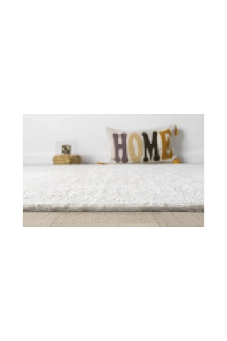 Mariesse Home Vita Serisi Bambu Dokulu Modern Sık Dokuma Koridor Kesme Yolluk Dokuma Makine Halısı Krem