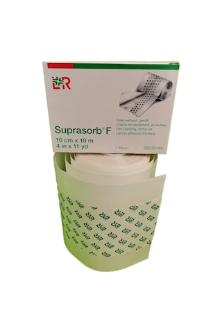 LR Suprasorb F Su Geçirmez Şeffaf Film Yara Örtüsü 10 CM x 10 M