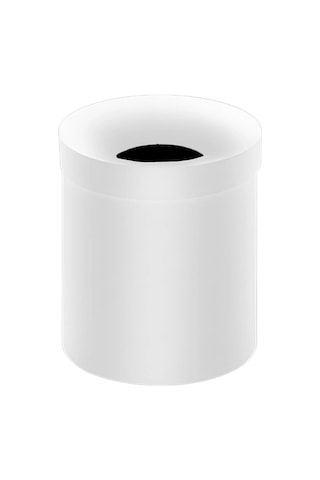 Çöp Kovası, Çemberli, 5lt - Mat Beyaz Krom