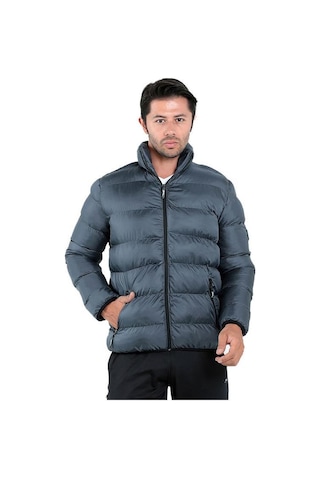 Slazenger Nadim İ Erkek Mont St22je017-230 Gri-gri Gri