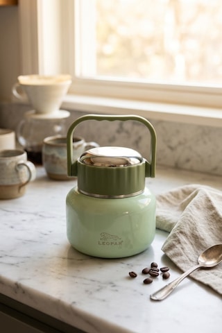 Cooker Leopar 500 Ml Kaşıklı Yemek Termosu Yk1516 Yeşil