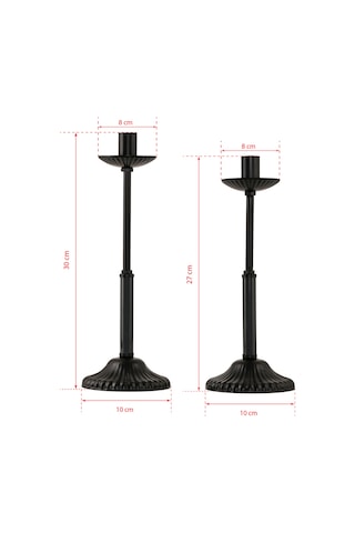 Dede İkili Mumluk Antrasit Siyah