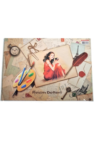 Fatih Kuru-Sulu-Pastel Boya-Keçeli Kalem Ve 35x50 Resim Defteri Seti