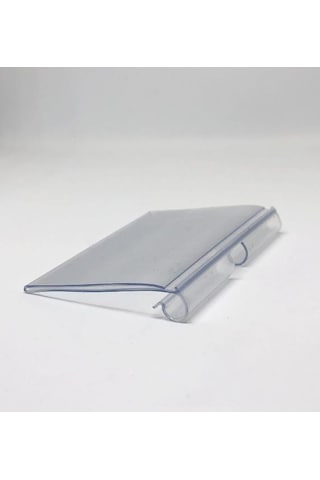 100 Adet Kancaya Takılan Plastik Etiket - 6 Cm Şeffaf Kanca Etiket