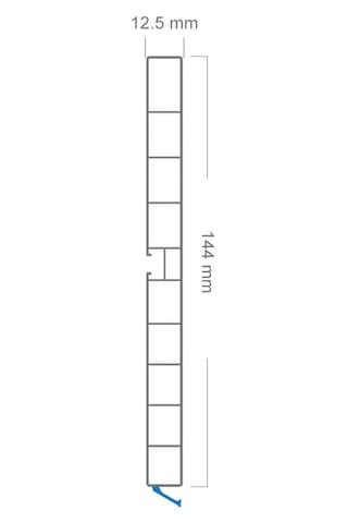 Pvc Baza Profili 150 Mm Kaplamalı Metalik Gri 1 Boy 3,66 Metre