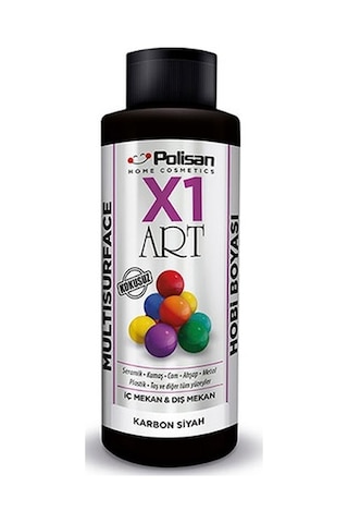 Polisan X1 Art Multisurface Hobi Boyası Karbon Siyah 120 ML