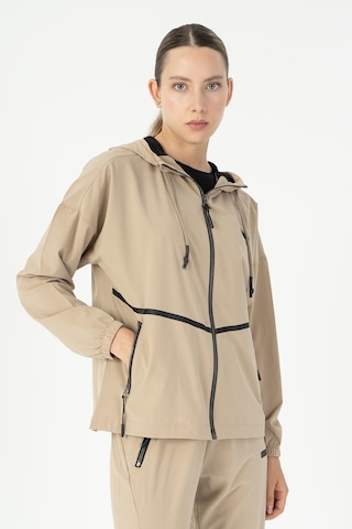 Maraton Comfort Kadın Kapüşonlu Açık Vizon Tracktop Vizon
