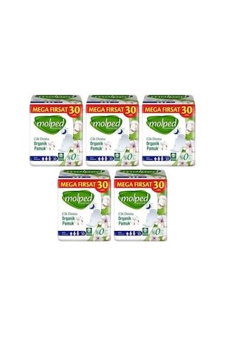 Molped Pure Soft Mega Fırsat Gece Ultra 5 x 30'lu Molped Pure Soft Mega Fırsat Gece Ultra 5 x 30'lu