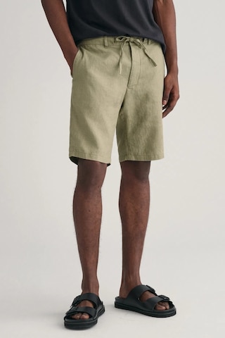 Gant Erkek Relaxed Fit Keten Şort - Yeşil Gri