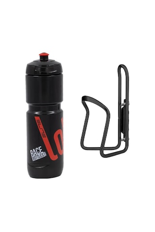 Elite Super Loli 800ml Bisiklet Matara Kafes Seti Siyah