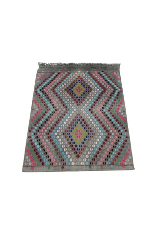 Kilim Antik El Dokuma Çumra Yörük Pamuklu Yün Kilimi 0151 - Yeni - Çok Renkli