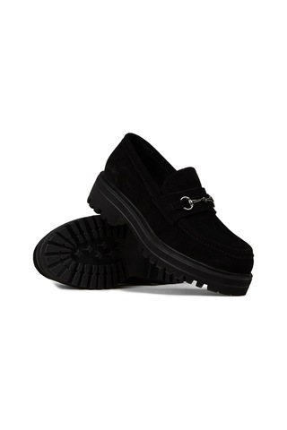Deery Kadın Hakiki Süet Siyah Toka Detaylı Loafer - 02024zsyhe01 Siyah