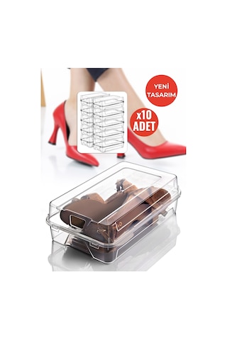 Nandy Home 10'lu Set Kadın Ayakkabı Saklama Kutusu