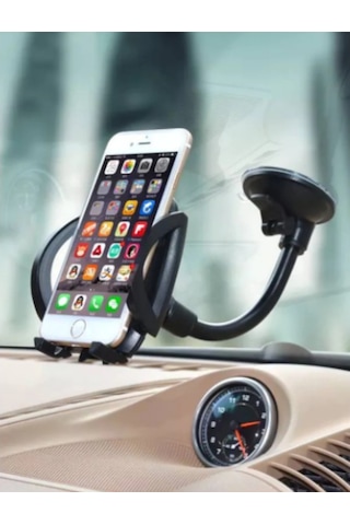 Auris Ars-H3 Cama Yapışan Vantuzlu 360° Dönen Tasarımlı Oto Telefon Tutucu Siyah