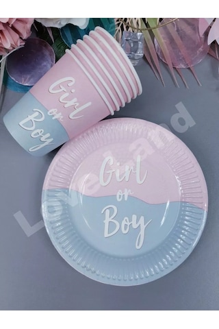 Love Land Cinsiyet Partileri İçin Tek Kullanımlık Parti Takımı 12 Kişilik 178942133 Diğer