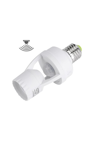 Parcbeny 24272 360 Pır Hareket Sensörlü E27 Lamba Duy Uyumlu Adaptörü Zaman Ayarlı Ac 100v-240v 60w Max