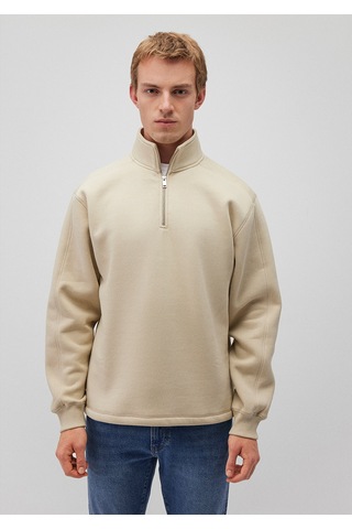 Mavi - Dik Yaka Bej Sweatshirt 0s10016-70322 Bej