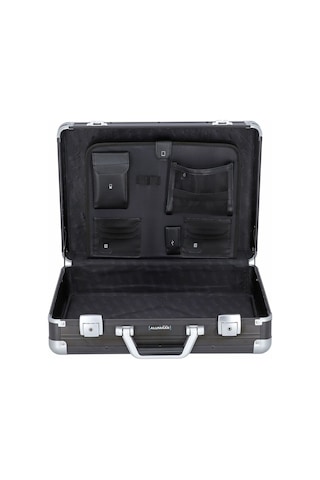Alumaxx 45 Cm Laptop Bölmeli Evrak Çantası, Siyah, Alüminyum, Organizerli