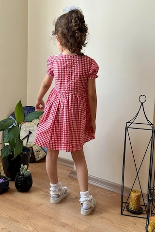 Kız Bebek Çocuk Yazlık Elbise Kısa Kollu Tüllü Tütü Astarlı Takım 001