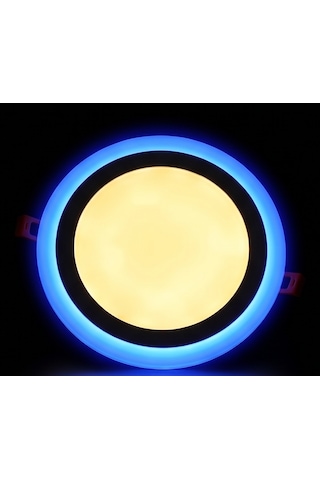 Yuvarlak Sıva Altı Led Spot Armatür 36 Watt Çift Renk Mavi Günışığı Aydınlatma Gece Lambası