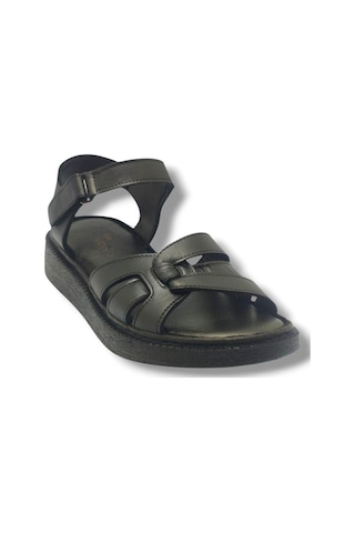 C-shoes Mf221-26 Cilt Cırtlı Anatomik Kadın Sandalet Siyah