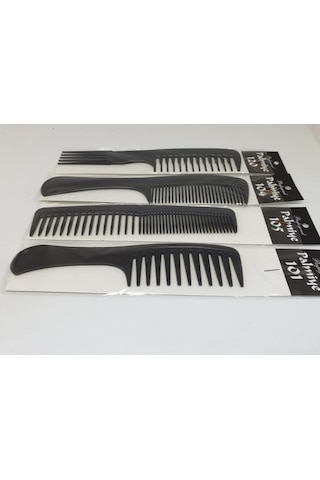 Palmiye Tarak Seti Seti Siyah 4'lü