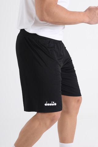 Diadora Düz Siyah Antrenman - Spor Şort - DDANT-SORT