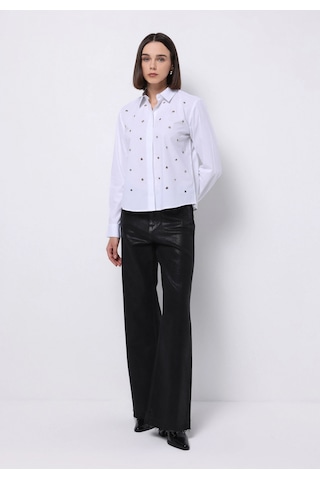Colin's Colins Regular Fit Shirt Neck Düz Kadın Beyaz Uzun Kol Gömlek Cl1075572 Q1.v1 Wht Beyaz