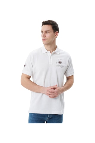 Arma Ar-ma Erkek Polo Yaka Tişört Resim Baskili Örme Kumaş Regular Fit %100 Pamuk 30/1 Çift Toplama Penye Pike Y31374358902 Beyaz-b1