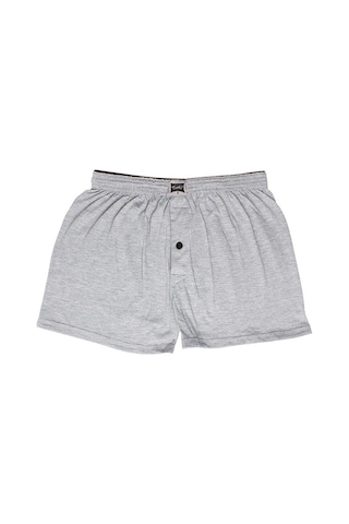 Tutku 0117 Penye Düğmeli Düz Erkek Boxer 6'lı